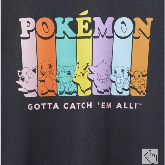 🌈 Torrid Pokemon Dark Grey Ringer Shirt 🌈 - Picture 2 of 3